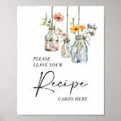 市場の新鮮なフローラジャーレシピポスター ポスター (正面)