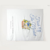 市場の新鮮な農家ブライダルシャワーの背景 タペストリー (正面(横))