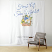 市場の新鮮な農家ブライダルシャワーの背景 タペストリー (インサイチュ)