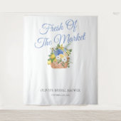 市場の新鮮な農家ブライダルシャワーの背景 タペストリー (正面)