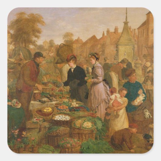 市場の日 スクエアシール (正面)