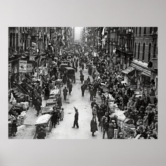 市場の日 – LOWER EAST SIDE MANHATTAN C.1902 ポスター (正面)