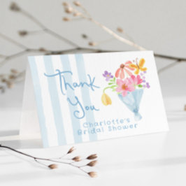 市場の水の色のフローラありがとう カード