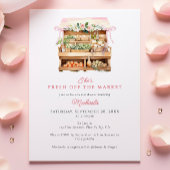 市場の水の色ブライダルシャワー 招待状