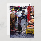 市場の洗濯足 ポストカード (正面/裏面)