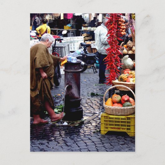 市場の洗濯足 ポストカード (正面)