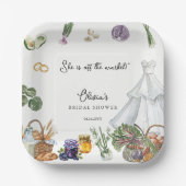 市場の農家のブライダルシャワー ペーパープレート (正面)