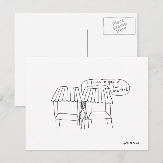 市場はがき ポストカード (正面/裏面)