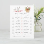 市場は彼女はむしろブライダルシャワーのゲームカード 招待状 (スタンド正面)