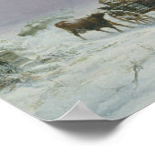 市場への冬の道 ポスター (角)