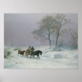 市場への冬の道 ポスター (正面)