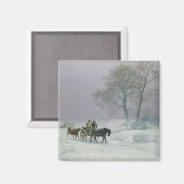 市場への冬の道 マグネット (正面/裏面)