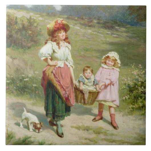 市場へのT33572、脂肪質のブタを買うため タイル (正面)