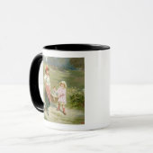 市場へのT33572、脂肪質のブタを買うため マグカップ (正面左)