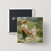 市場へのT33572、脂肪質のブタを買うため 缶バッジ (正面&裏面)