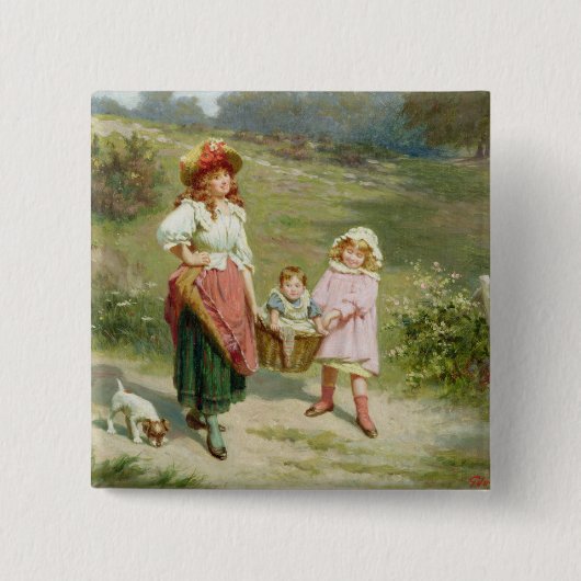 市場へのT33572、脂肪質のブタを買うため 缶バッジ (正面)