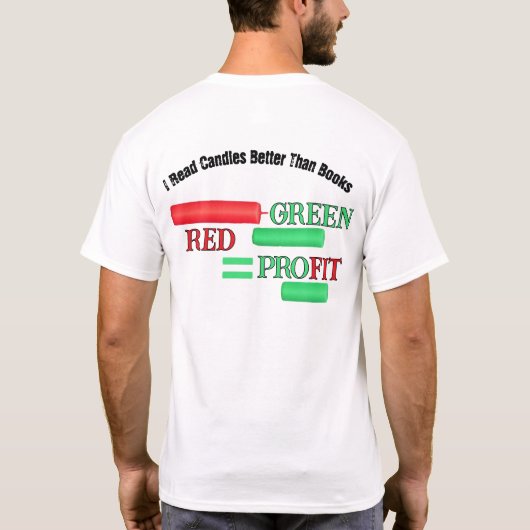 市場をマスター：ろうそく立ちチャート取引 Tシャツ (裏面)