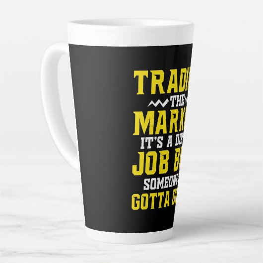 市場を取引する投資家 カフェラテマグ (左アングル)