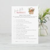 市場を見つけるゲストブライダルシャワーゲームカード 招待状 (スタンド正面)