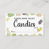 市場を離れて新鮮な数のキャンディーのブライダル エンクロージャーカード (正面)