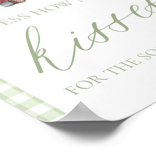 市場を離れて、何人のキスがサインするか推測する ポスター (角)