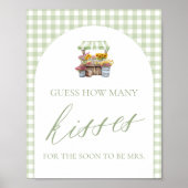 市場を離れて、何人のキスがサインするか推測する ポスター (正面)