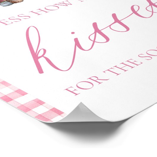 市場を離れて、何人のキスがサインするか推測する ポスター (角)