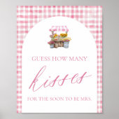 市場を離れて、何人のキスがサインするか推測する ポスター (正面)