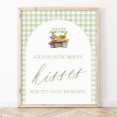 市場を離れて、何人のキスがサインするか推測する ポスター