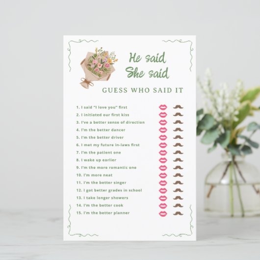 市場を離れて、彼は彼女はブライダルシャワーゲームを言った (スタンド正面)