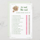 市場を離れて、彼は彼女はブライダルシャワーゲームを言った (正面/裏面)