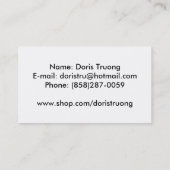 市場アメリカの名刺 名刺 (裏面)