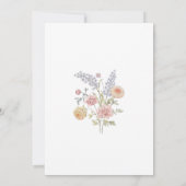 市場エレガントのフローラブライダルシャワー 招待状 (裏面)