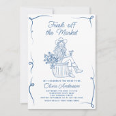 市場ファンキーのブライダルシャワー 招待状 (正面)