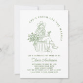 市場ファンキーのブライダルシャワー 招待状 (正面)