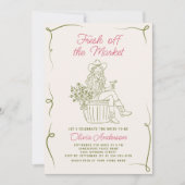 市場ファンキーのブライダルシャワー 招待状 (正面)