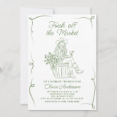 市場ファンキーのブライダルシャワー 招待状 (正面)