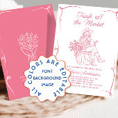 市場ファンキーのブライダルシャワー 招待状