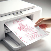 市場ファンキーのブライダルシャワー 招待状