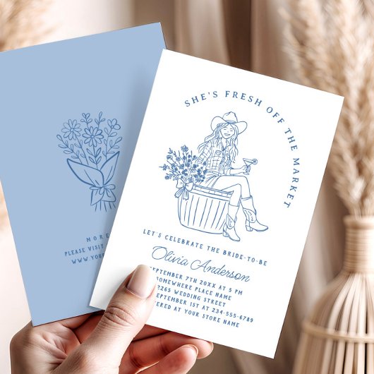 市場ファンキーのブライダルシャワー 招待状