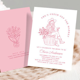 市場ファンキーのブライダルシャワー 招待状