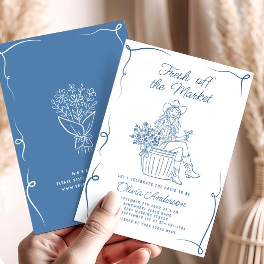 市場ファンキーのブライダルシャワー 招待状