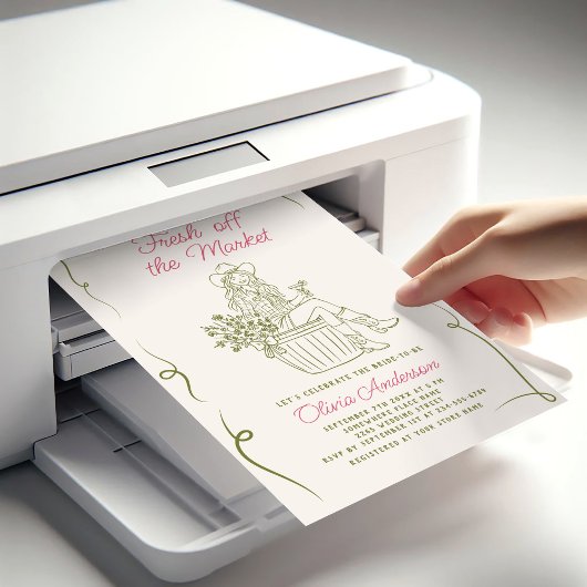 市場ファンキーのブライダルシャワー 招待状