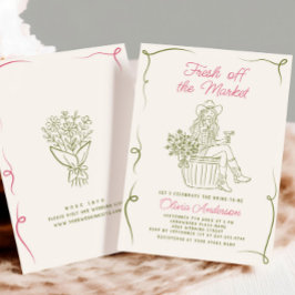 市場ファンキーのブライダルシャワー 招待状