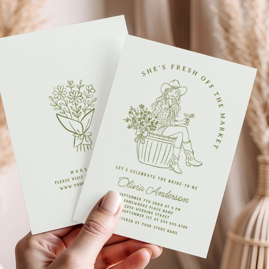 市場ファンキーのブライダルシャワー 招待状