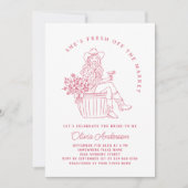 市場ファンキーのブライダルシャワー 招待状 (正面)