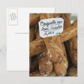 市場フランスのでのパン ポストカード (正面/裏面)