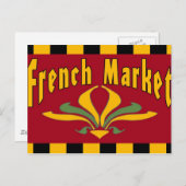 市場フランスの看板はがき ポストカード (正面/裏面)