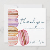 市場フランスの- Macaroons – シャワーサンキューカード サンキューカード (正面)