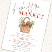 市場モダンのブライダルシャワー 招待状